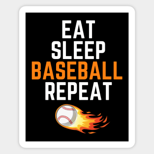 eat sleep baseball repeat Sticker